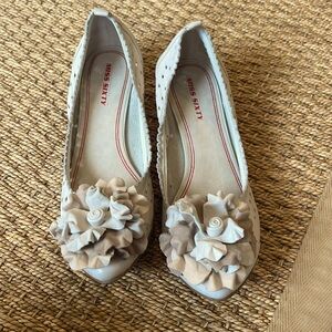 Miss Sixty kitten heel leather heels. Stone/Taupe color.